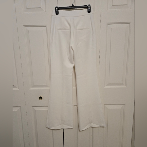 Veronica Beard Tonelli High Rise Wide Leg Trousers In White Size 4 - Picture 8 of 14